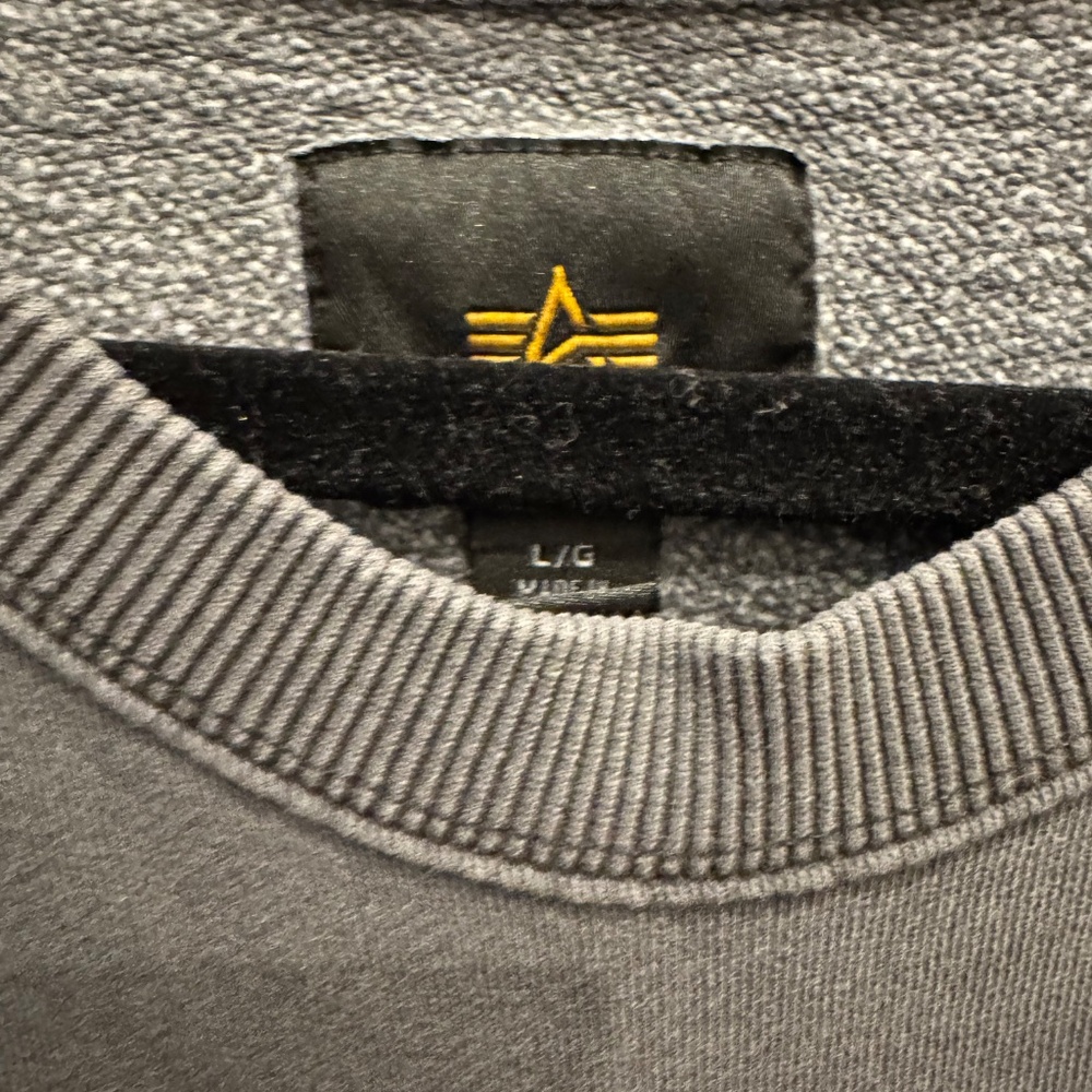 Alpha Industries Mens Heavy Duty Sweatshirt - Picture 4 of 6